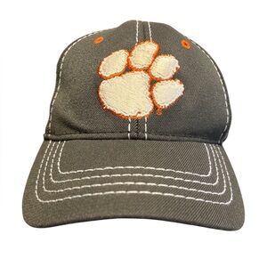 Clemson Zephyr ZFIT Stretch Fit‎ Hat NCAA Small 7/7 1/8 EUC Cap Grey Embroidered